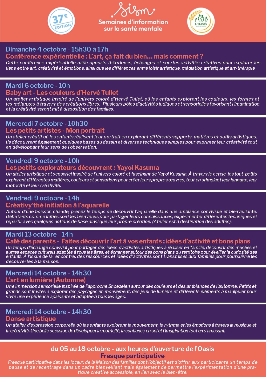 Semaine d’information sur la santé mentale