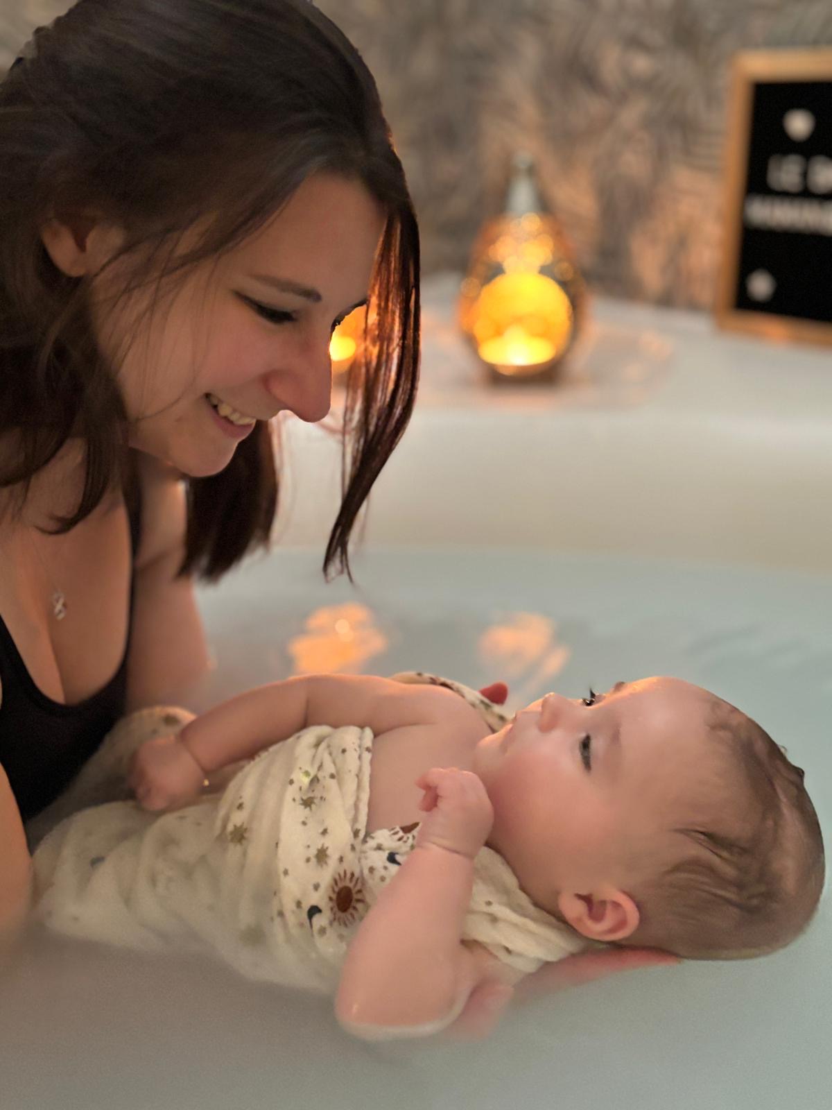 Bain maman bébé