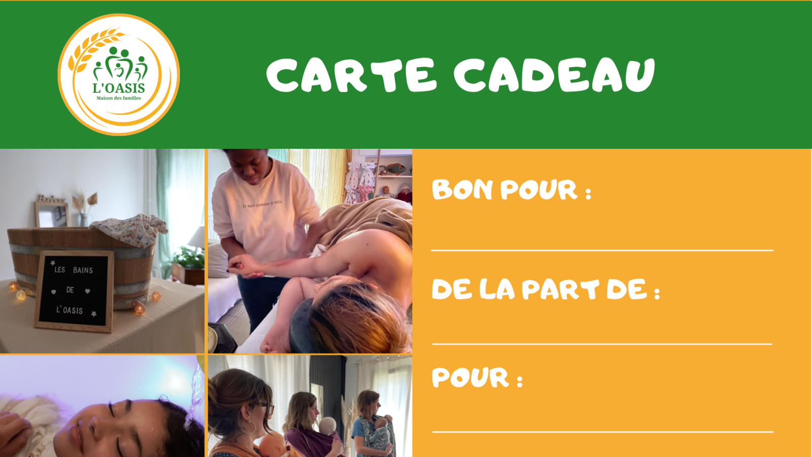 Carte cadeau - Prestation de votre choix